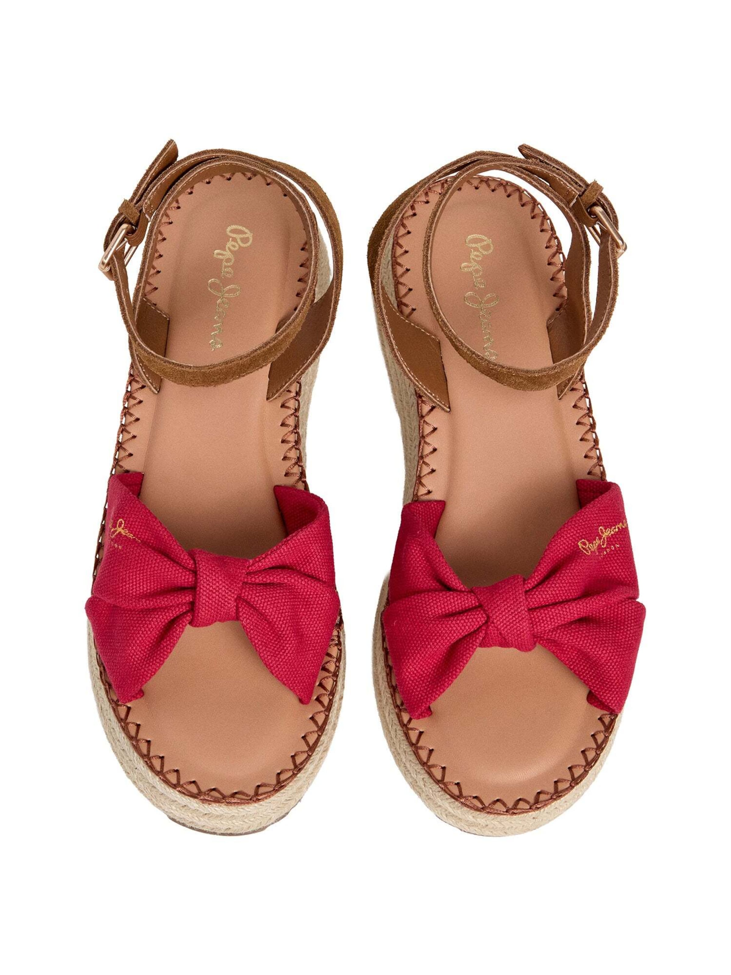 Pepe Jeans Sandale 'Kate Bass' in Rot