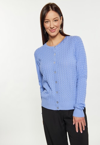 Usha Knit Cardigan in Blue: front