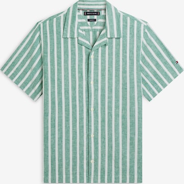 TOMMY HILFIGER Button Up Shirt in Green: front