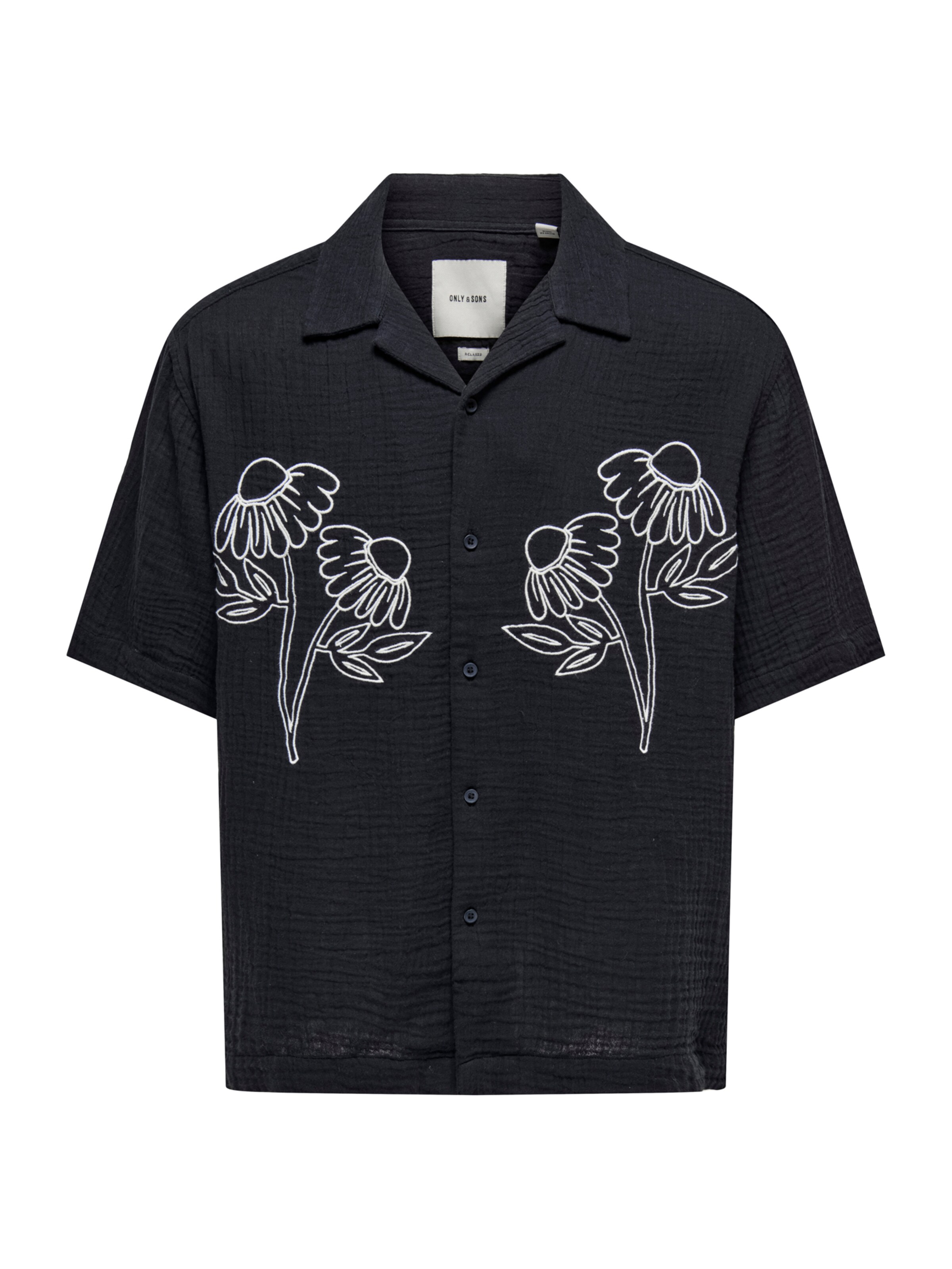 Only & Sons Comfort fit Overhemd 'ONSJACKSON' in Zwart: voorkant