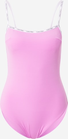 Calvin Klein Swimwear Korzetová Plavky – pink: přední strana