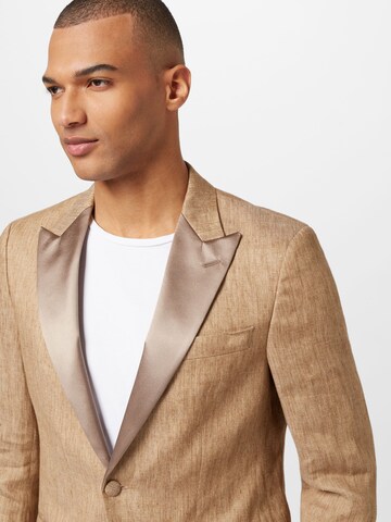 BOSS Black Slimfit Anzug  'Huge' in Beige