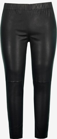 Ulla Popken Slim fit Pants in Black: front