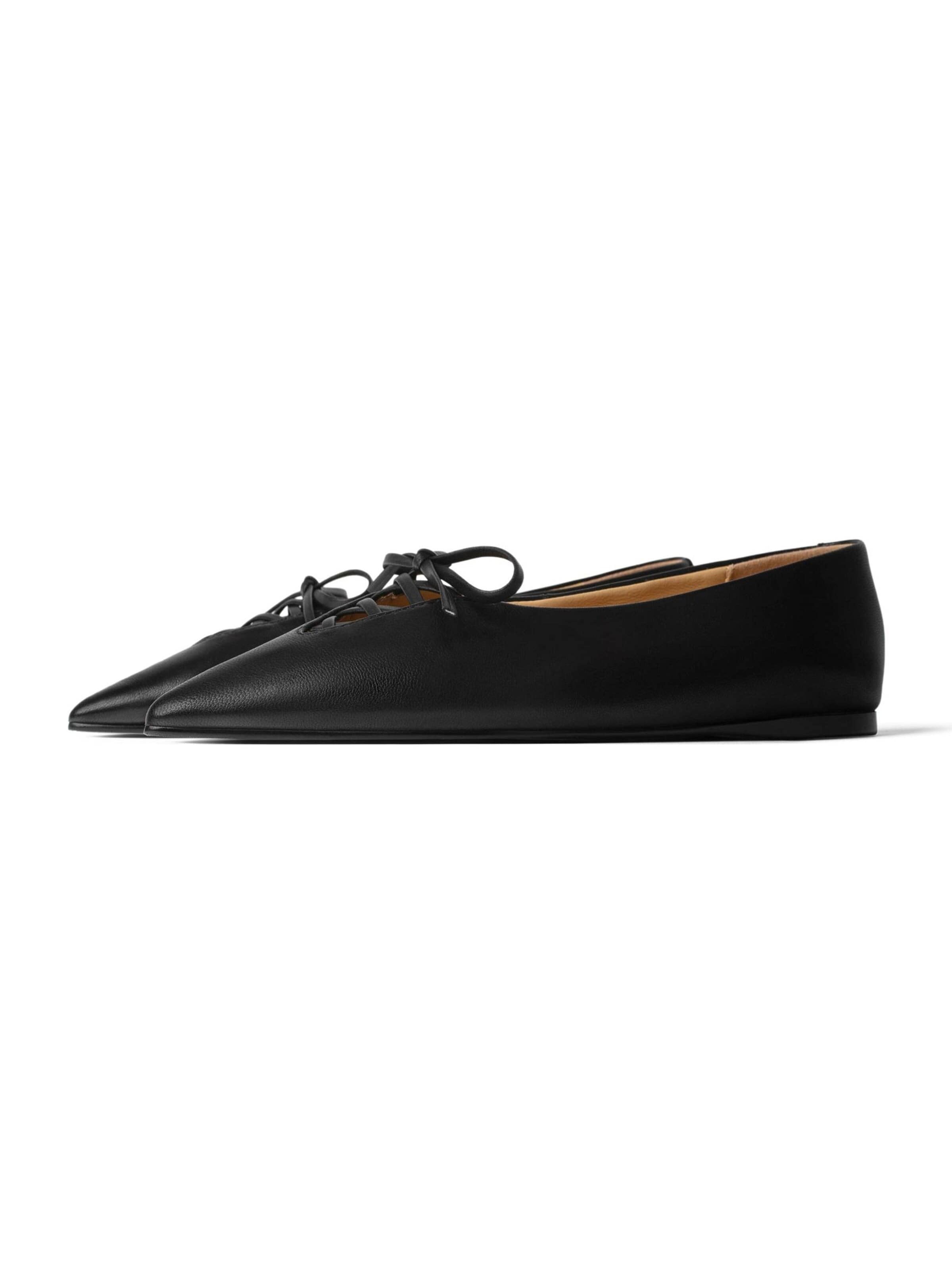 L37 HANDMADE SHOES Ballet Flats 'WAVES BETWEEN US TWO' in Black