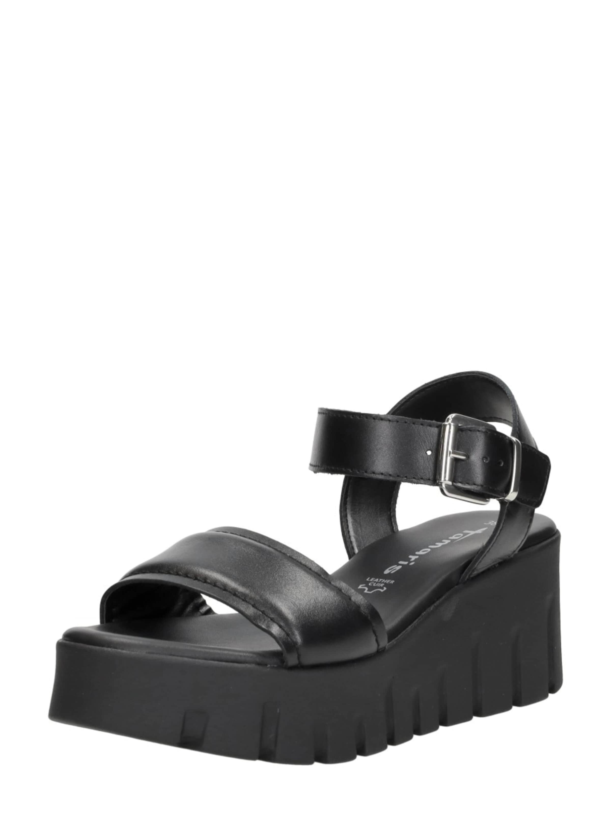 Sandales 'Sandalen Plat' Tamaris en noir