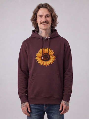 Sweat-shirt 'Sonnenblume' Watapparel en rouge : devant