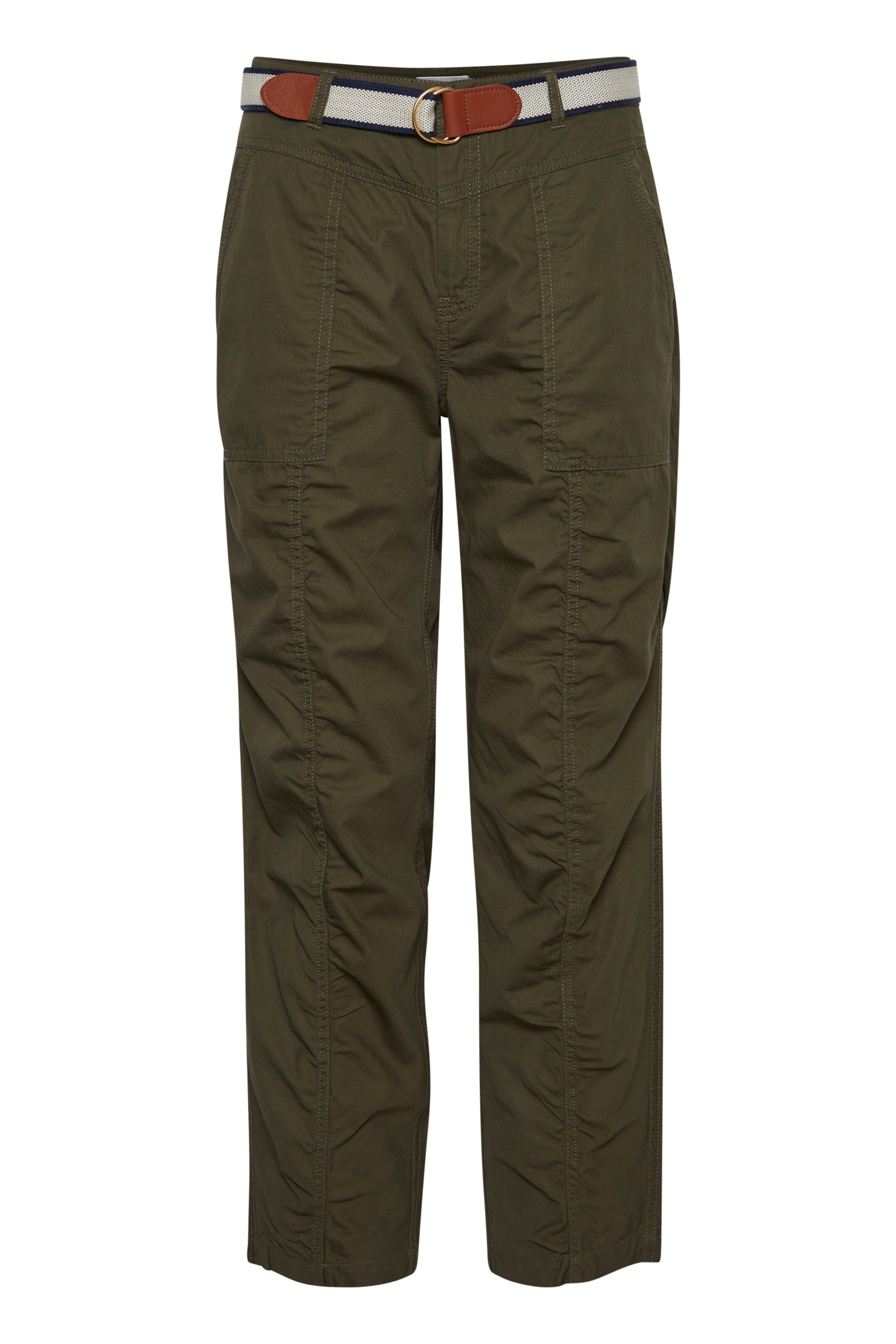 Fransa Hose 'SADIE' in braun / oliv / weiß, Produktansicht