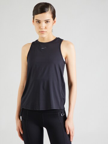 NIKE Sporttop 'One Classic' in Zwart: voorkant