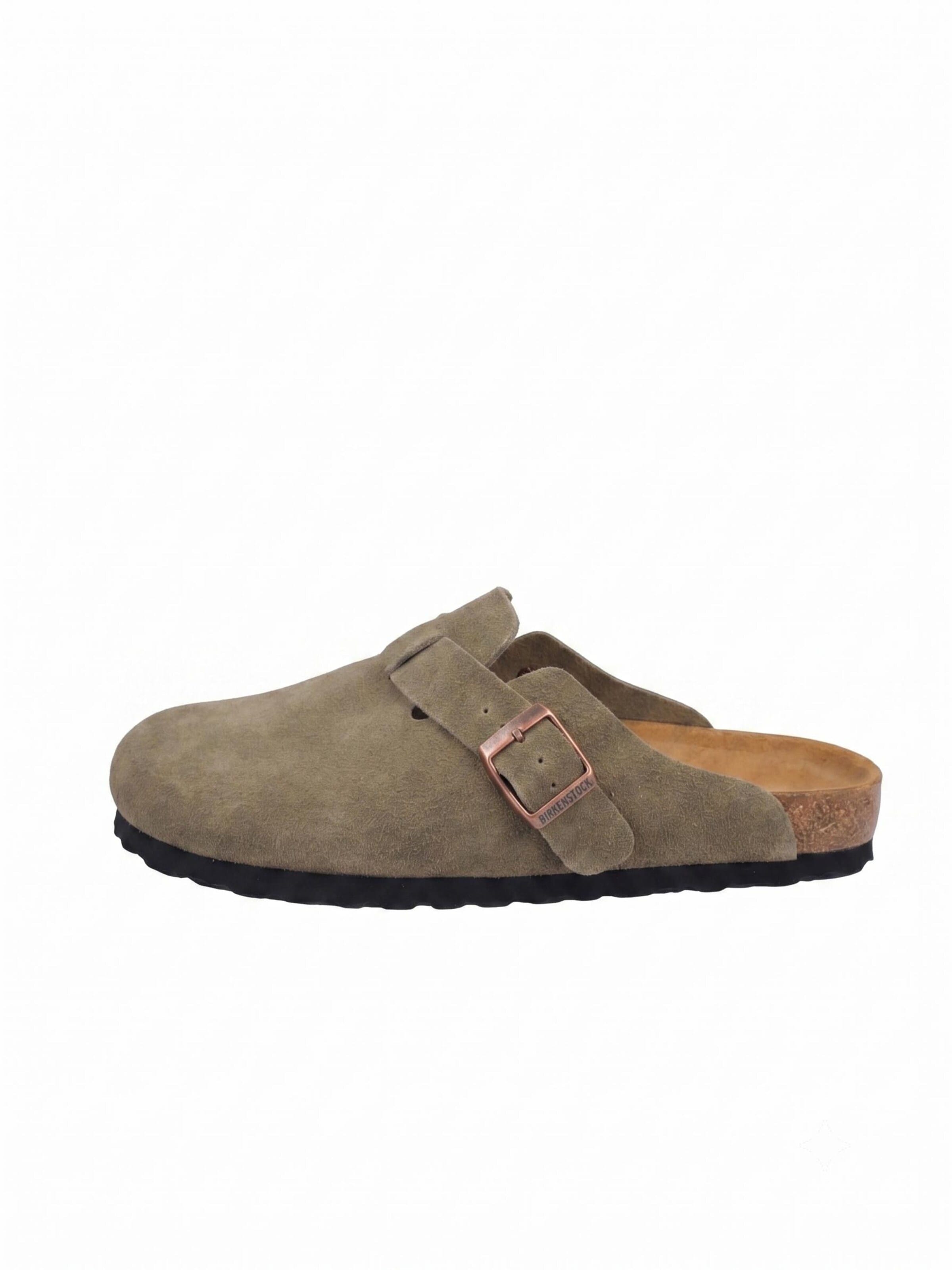 BIRKENSTOCK Clogs 'Boston' in Grey: front
