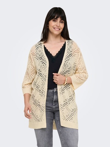 Cardigan 'CARWisty' ONLY Carmakoma en beige : devant