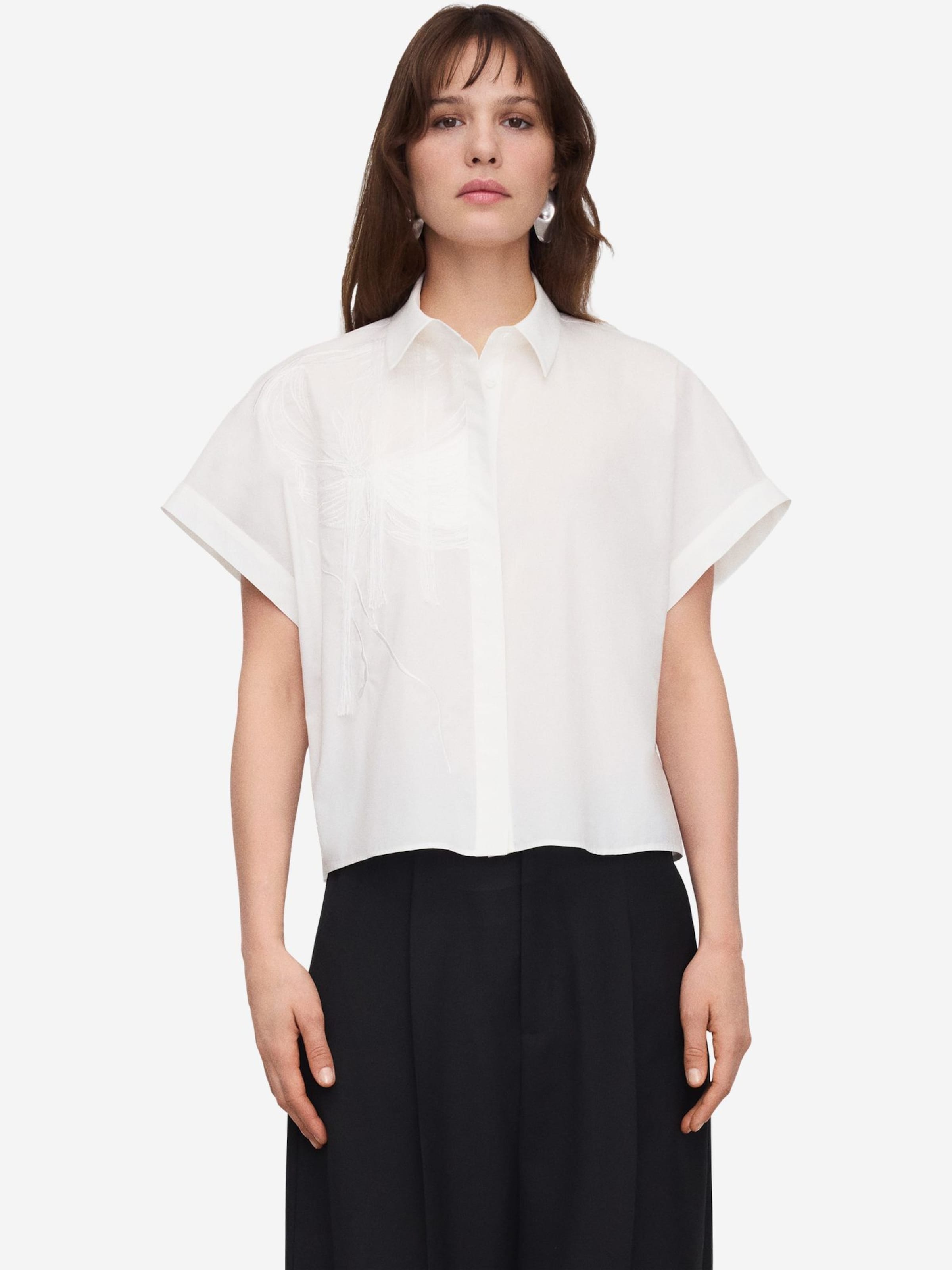 Chemisier Adolfo Dominguez en blanc : devant