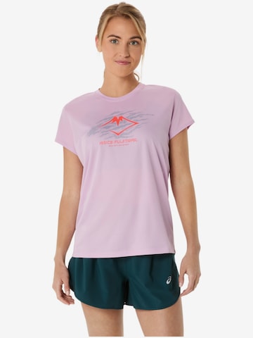 ASICS Shirt 'ASICS Fujitrail Logo SS Top' in Lila: Vorderseite