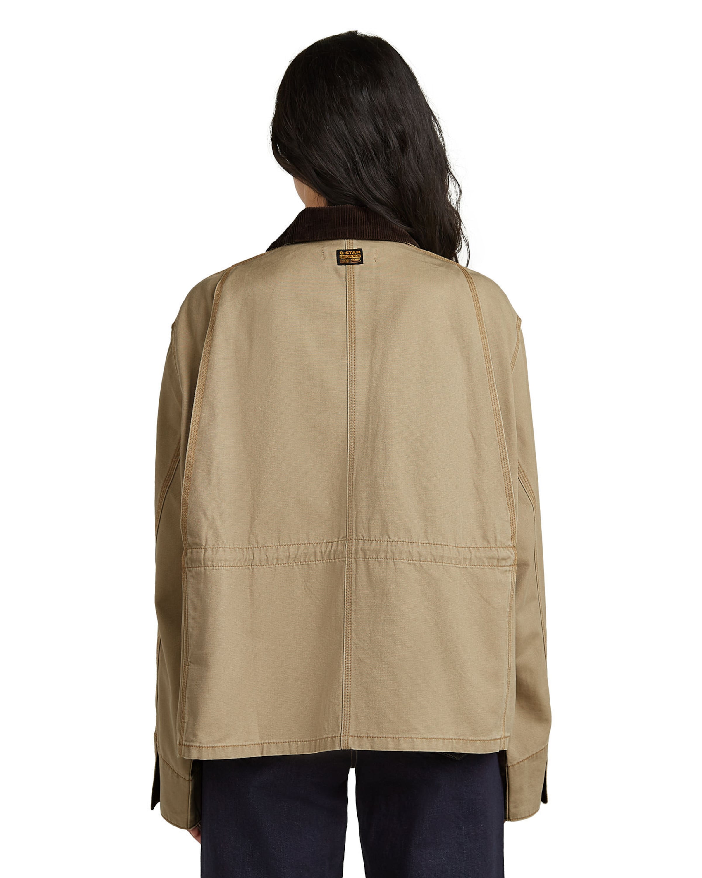 G-STAR Winterjas 'Boyfriend Barn Jacket' in Beige