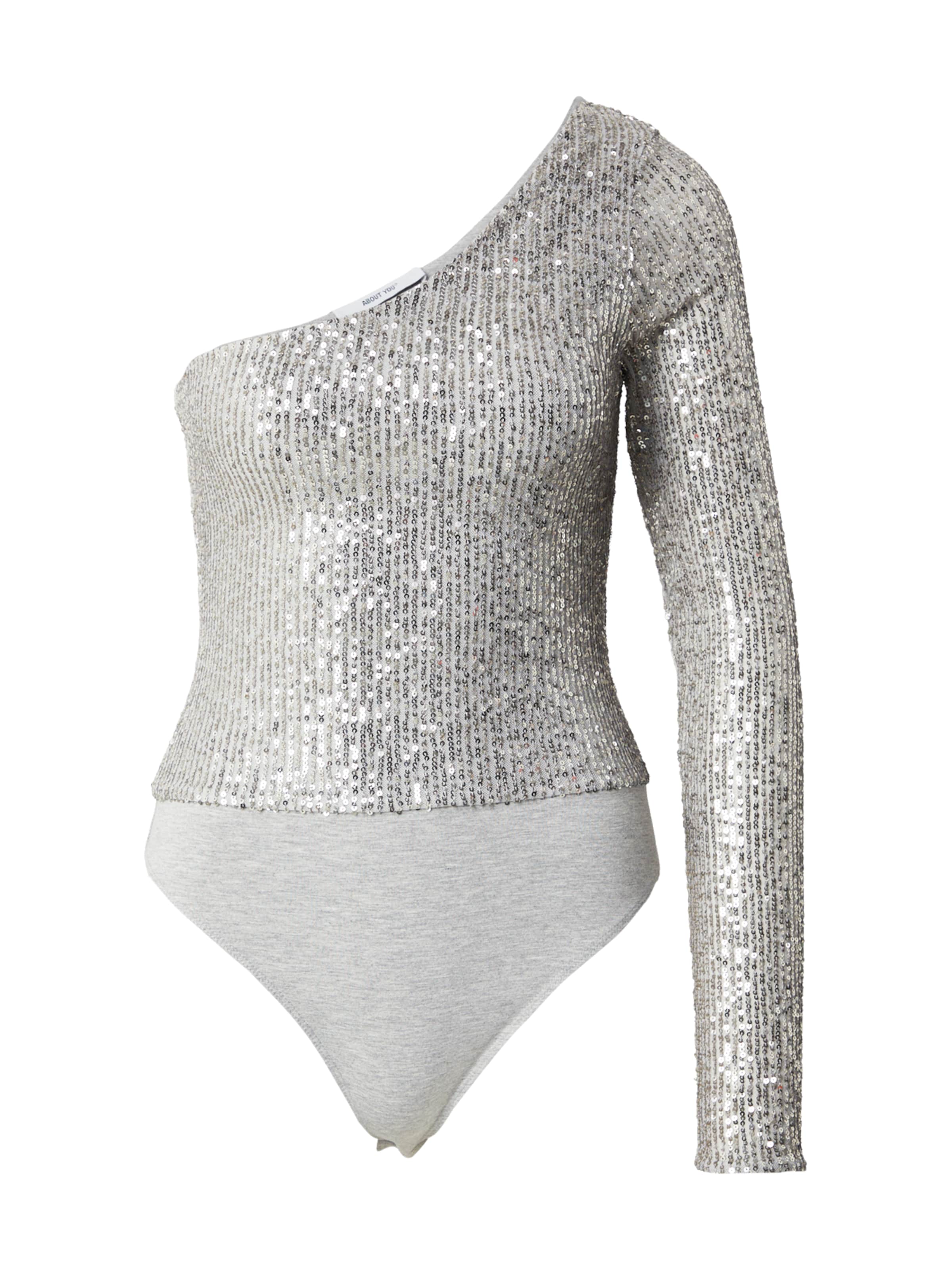 ABOUT YOU Shirt Bodysuit 'Dana' in Grey: front