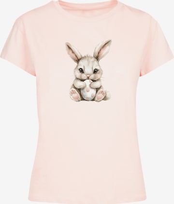 F4NT4STIC Shirt 'Niedlicher Osterhase mit Ei' in Pink: front