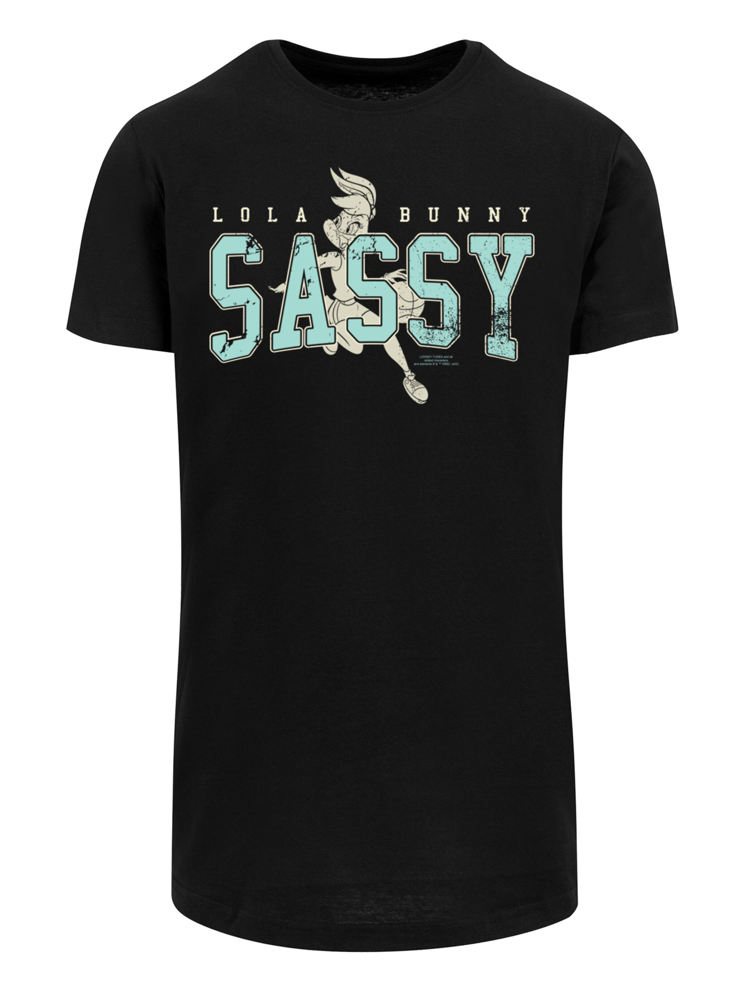 F4NT4STIC Shirt 'Looney Tunes Lola Bunny Sassy' in Zwart: voorkant