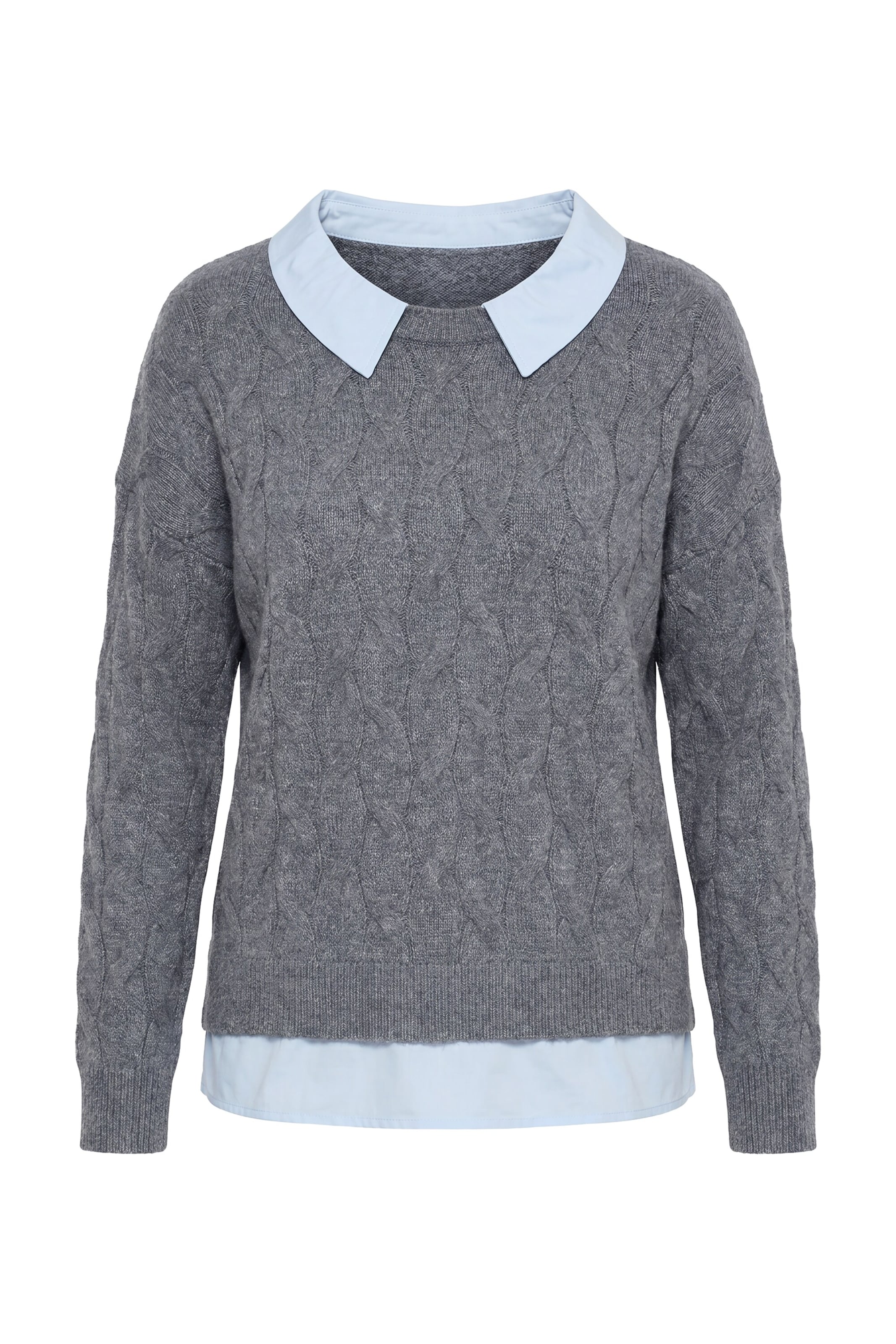Ulla Popken Pullover in Grau: Vorderseite