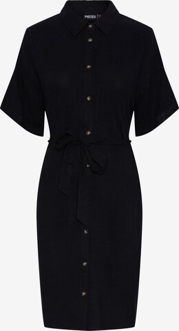 Robe-chemise 'VINSTY' PIECES en noir : devant