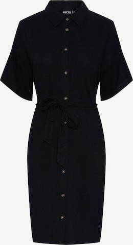 PIECES Shirt Dress 'VINSTY' in Black: front