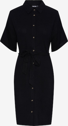 Robe-chemise 'VINSTY' PIECES en noir : devant