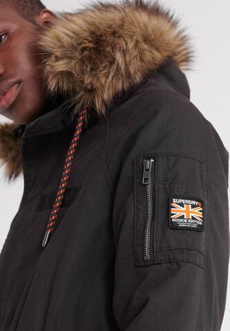 Superdry Winterjas 'Mountain Rookie Aviator' in Zwart