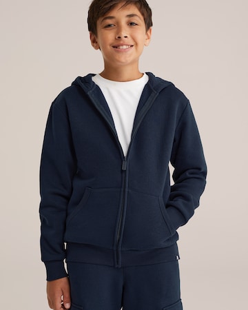 WE Fashion - Casaco em moletão em azul: frente