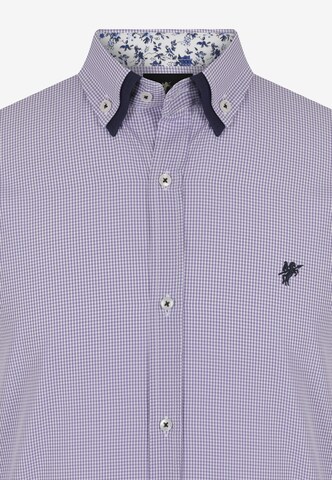 DENIM CULTURE Regular fit Button Up Shirt 'Trent' in Purple