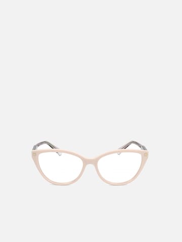 Lunettes de soleil Polaroid en beige : devant