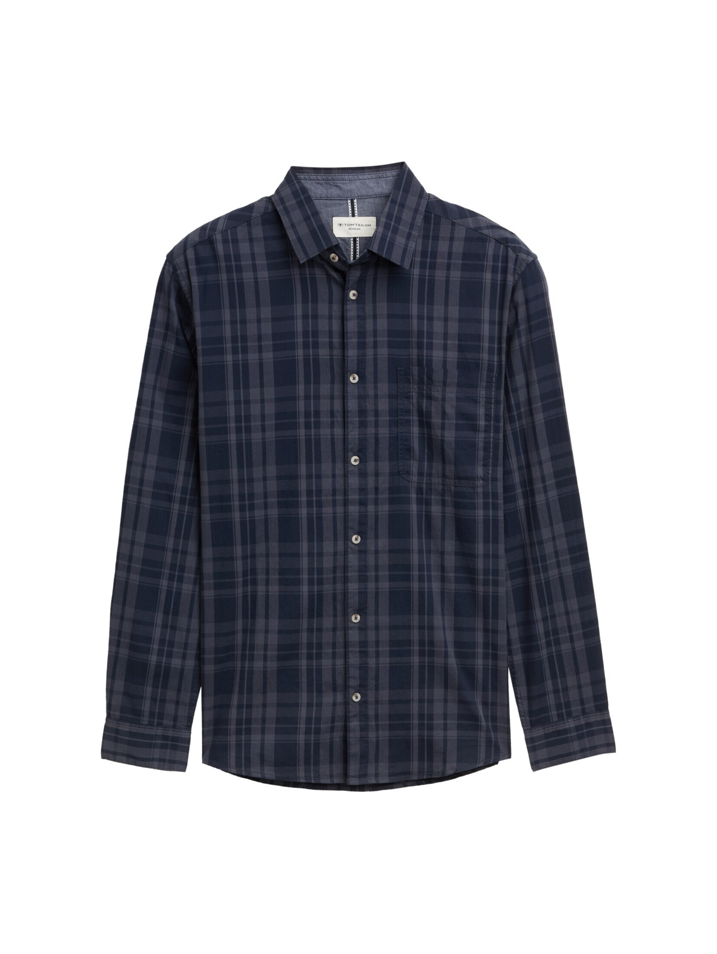 TOM TAILOR Regular fit Button Up Shirt in Blue: front