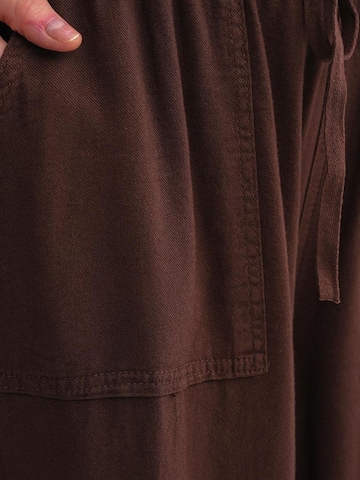 MixRay Wide leg Broek in Bruin