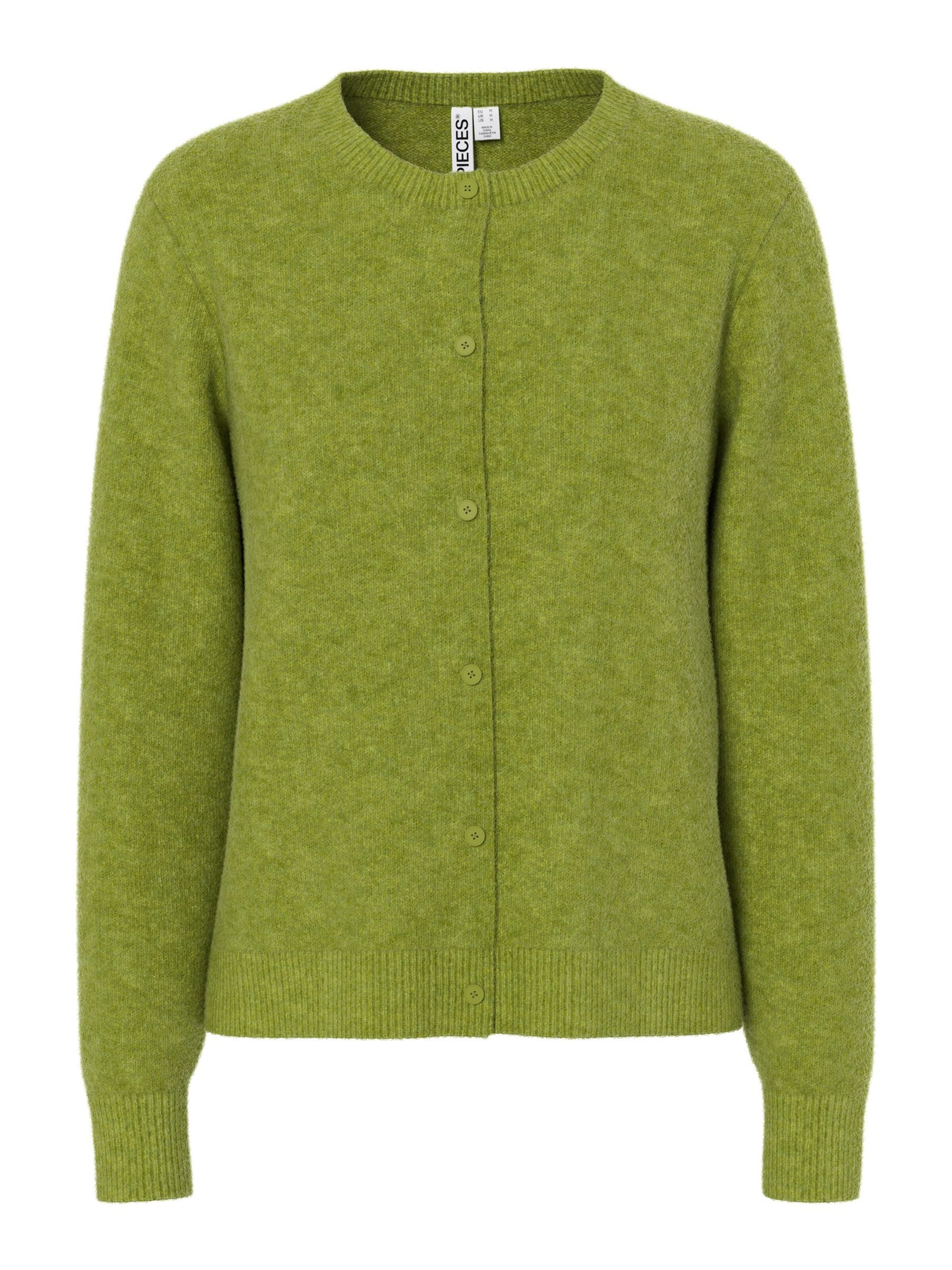 PIECES Strickjacke in Grün: Vorderseite