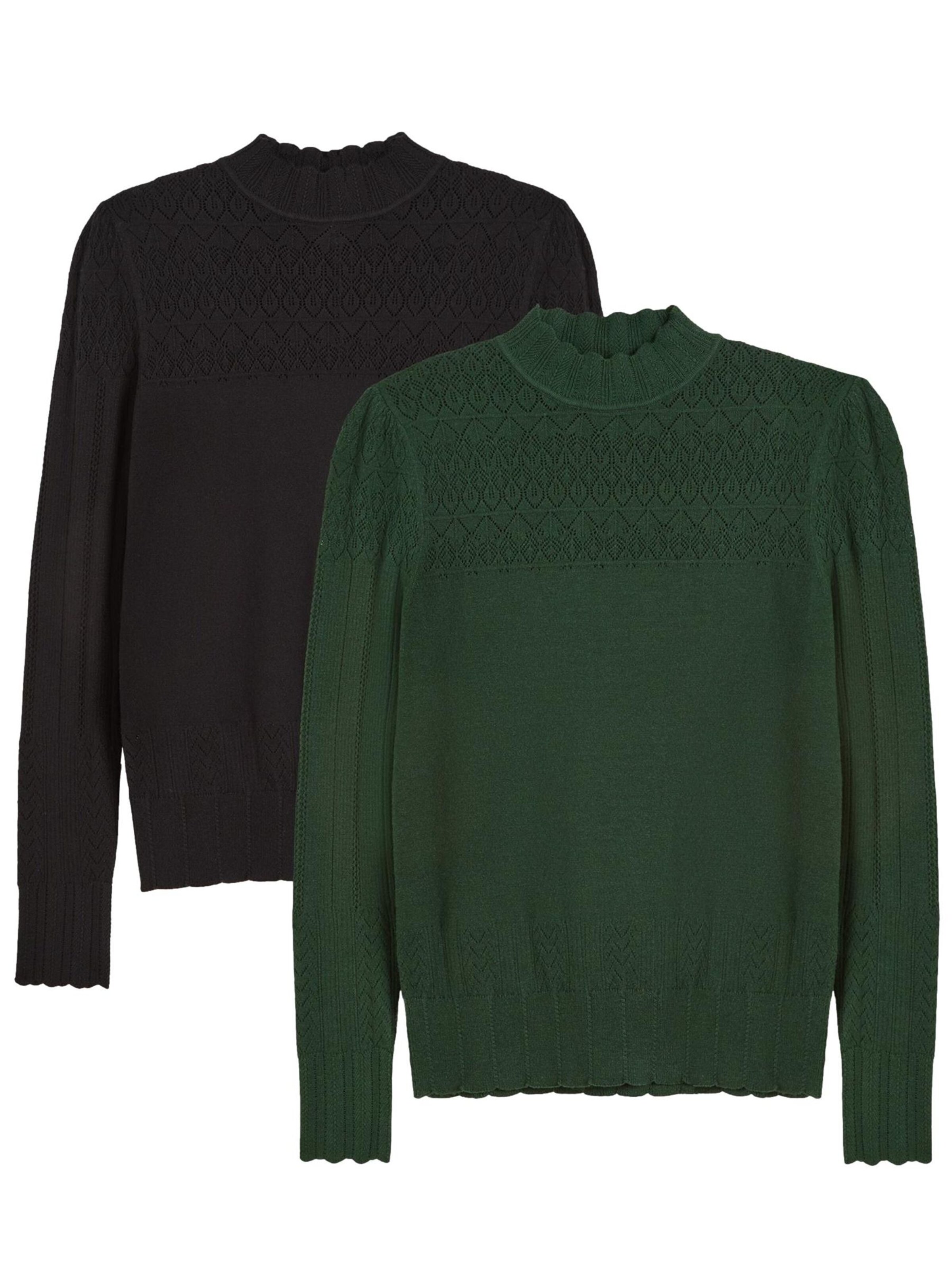 love & roses Pullover in Grün: Vorderseite