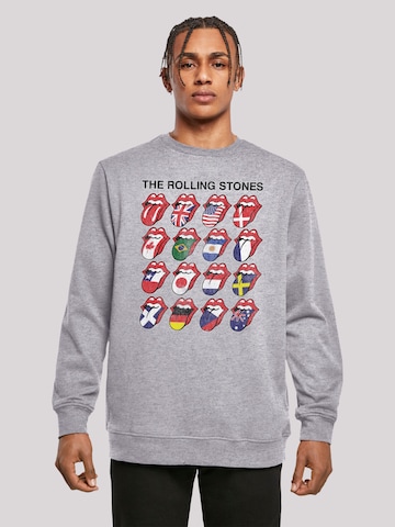 F4NT4STIC Sweatshirt 'The Rolling Stones Voodoo Lounge Tongues' in Grau: Vorderseite