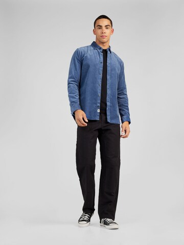 Coupe regular Chemise 'LEIF' anerkjendt en bleu