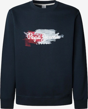 Sweat-shirt Pepe Jeans en bleu : devant