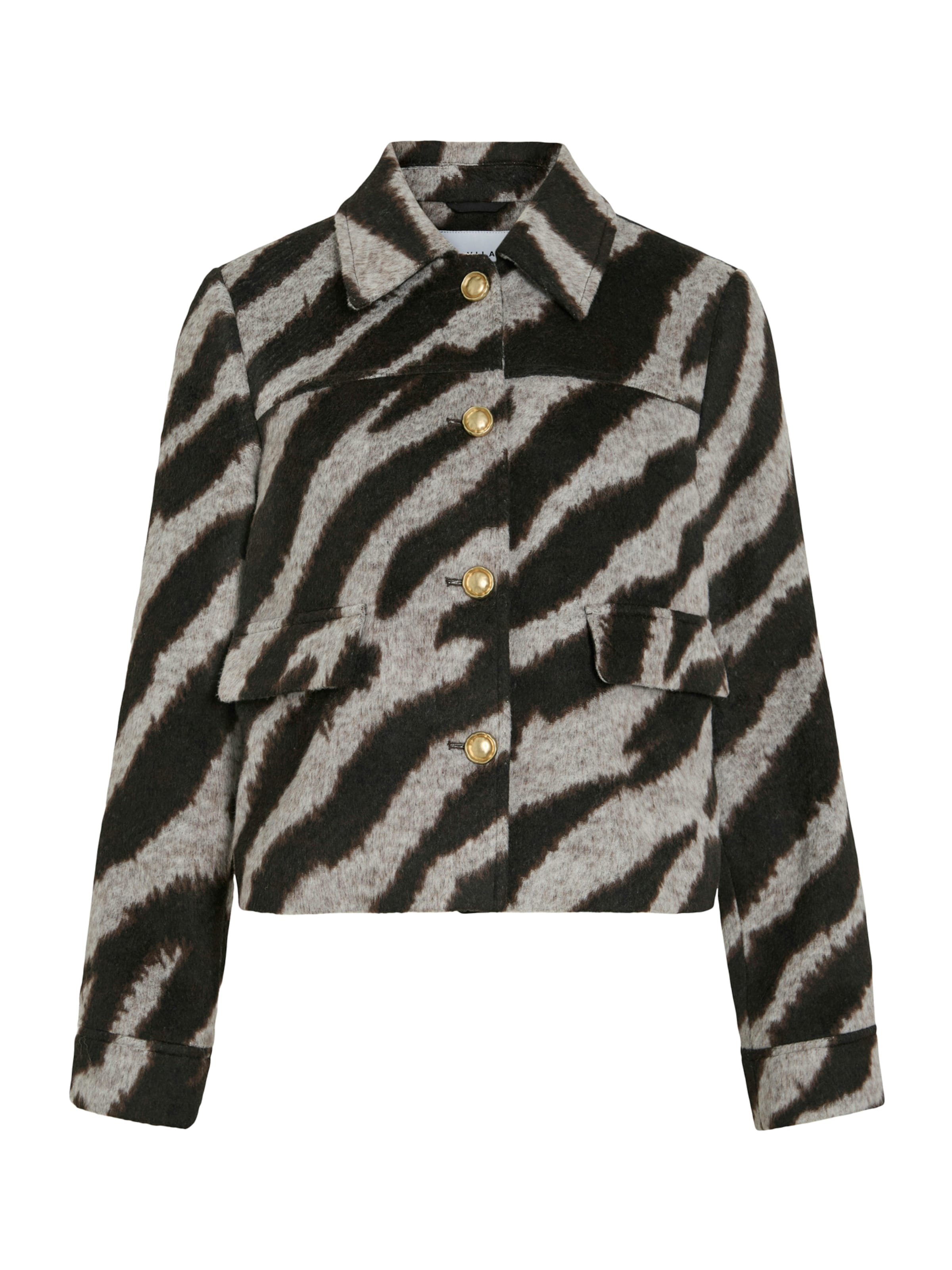 VILA Välikausitakki 'VISIMBA' värissä tummanruskea / harmaa / musta, Tuotenäkymä