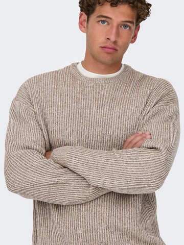 Only & Sons Trui 'ONSJoe' in Beige