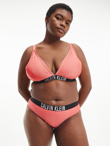 Calvin Klein Swimwear Plus Bikini Bottoms in Orange: front