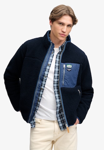 Superdry & Co Fleecejacke 'VINTAGE RETRO' in Blau