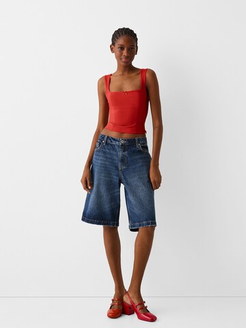 Haut Bershka en rouge