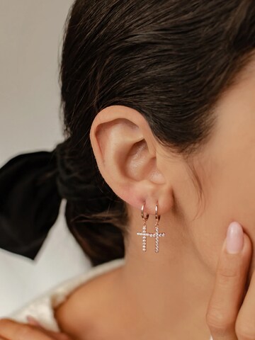 Hey Happiness Ohrringe 'Kreuz' in Gold