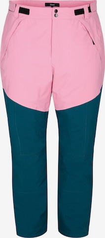 Zizzi Regular Outdoorbroek in Roze: voorkant