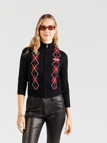 Cardigan 'ARGYLE' GUESS JEANS en noir : devant
