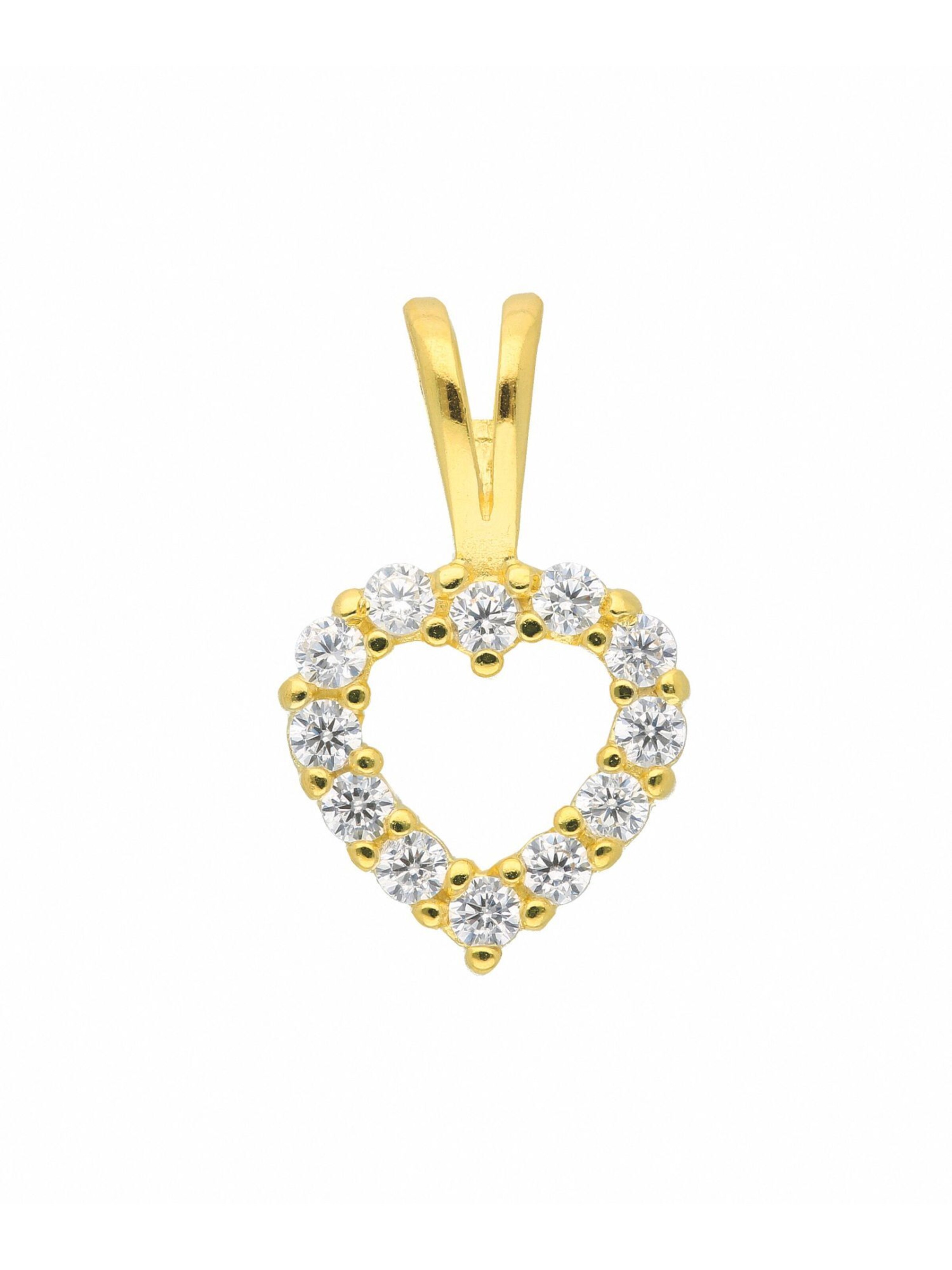 Adelia´s Anhänger 'Herz' in Gold: Vorderseite