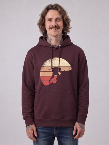 Felpa 'Mountain Climbing' di Watapparel in rosso: frontale