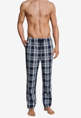 SCHIESSER Regular Pyjamahousut värissä sininen