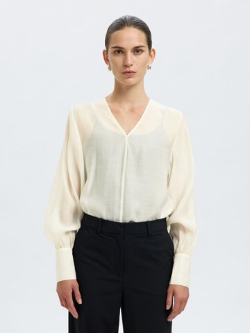 SELECTED Blouse in White: front