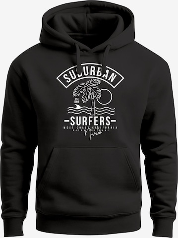 Neverless Sweatshirt 'Surfer California' in Schwarz: Vorderseite
