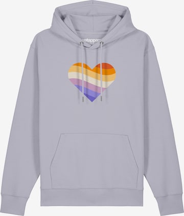 Sweat-shirt ' Rainbow Heart ' Watapparel en violet : devant