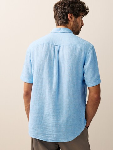 Next Regular fit Button Up Shirt in Blue